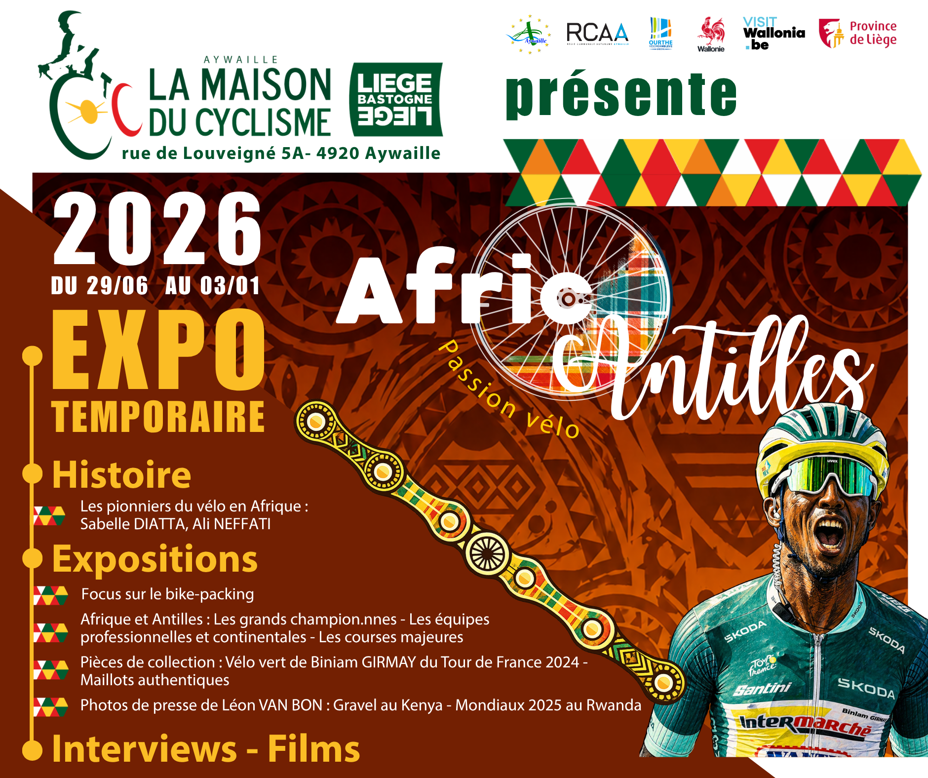 Lire la suite à propos de l’article Plein soleil sur l&rsquo;Afrique à la Maison du Cyclisme