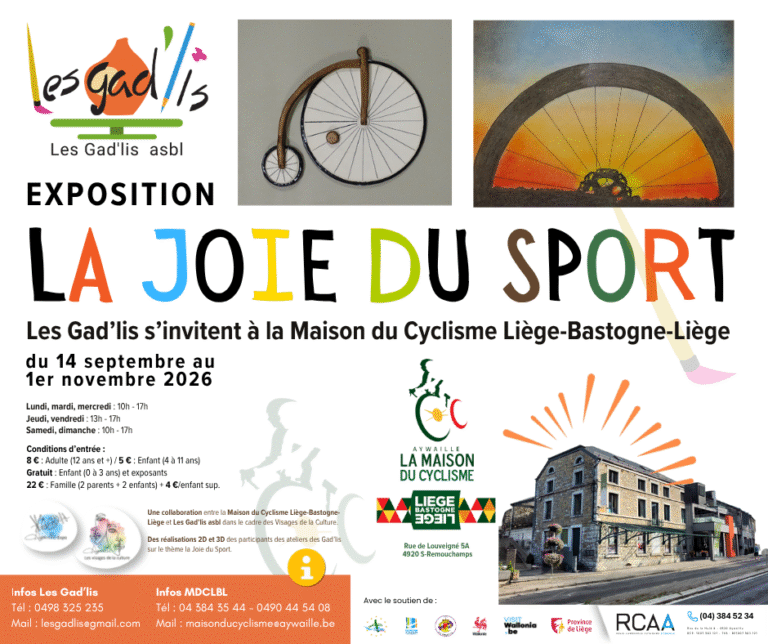 Lire la suite à propos de l’article Les oeuvres « sportives » des Gad&rsquo;lis s&rsquo;installent à la Maison du Cyclisme pour un mois et demi