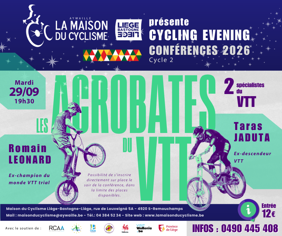 Lire la suite à propos de l’article Cycling Evening #7 Place aux acrobates du VTT, Taras Jaduta et Romain Léonard !!!
